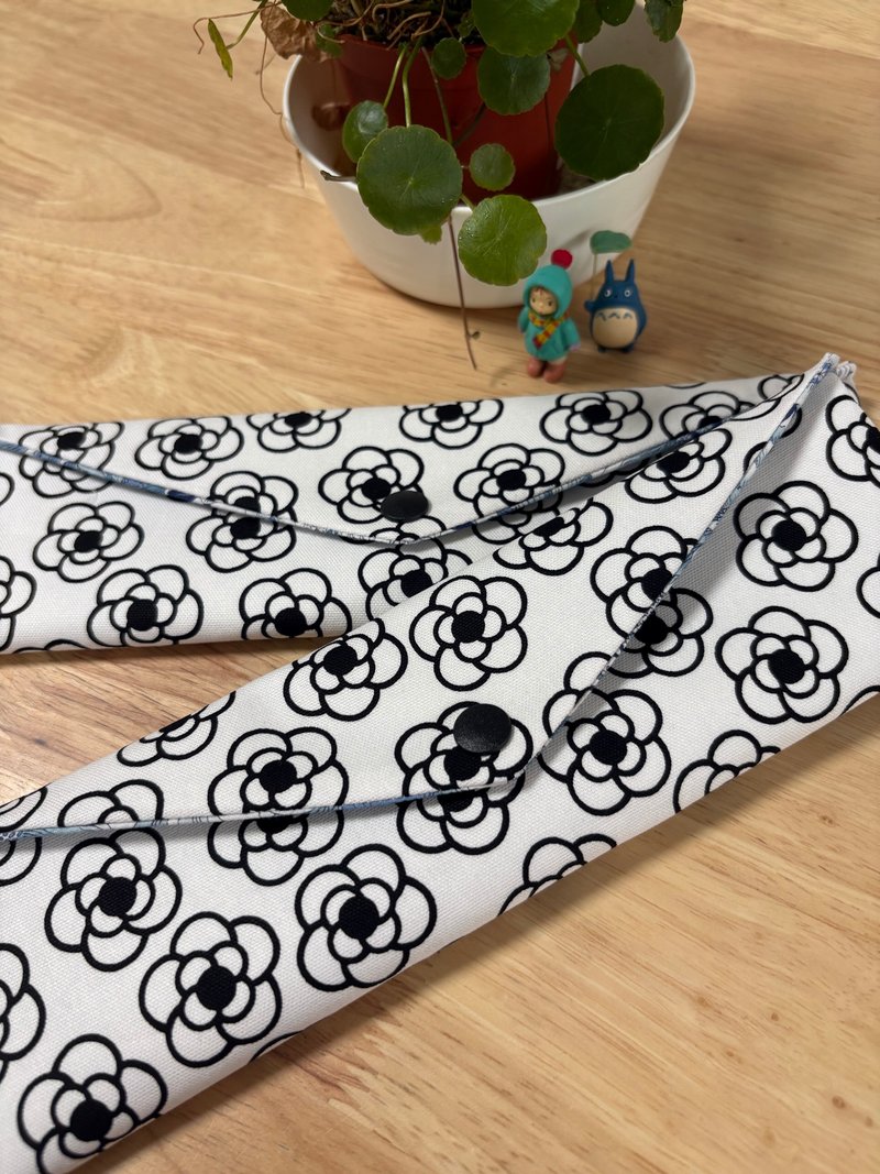 文青风环保纯棉筷袋 漫天飞花 花舞 原麻靓白 厚实手感 日本 潮 - 收纳用品 - 棉．麻 白色