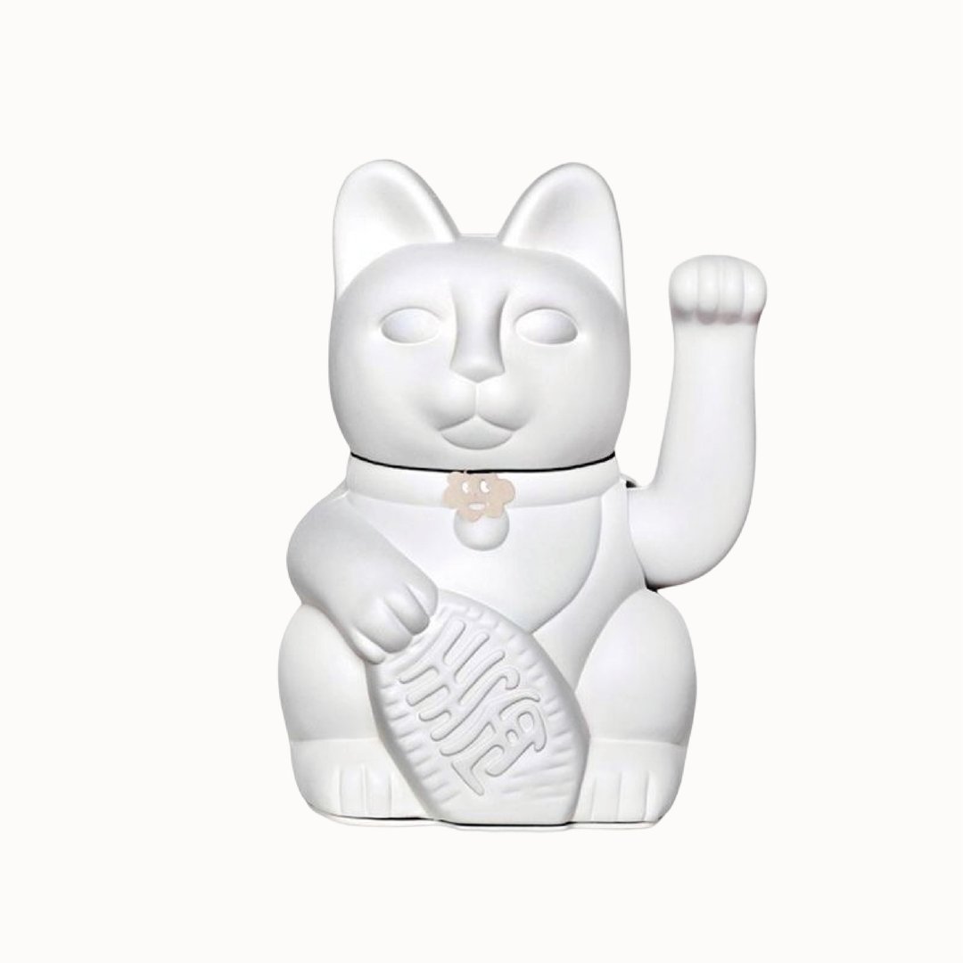 【Diminuto Cielo 招财猫】 Tiny Sky 幸运招财猫 - 白色 18CM - 玩偶/公仔 - 其他材质 白色
