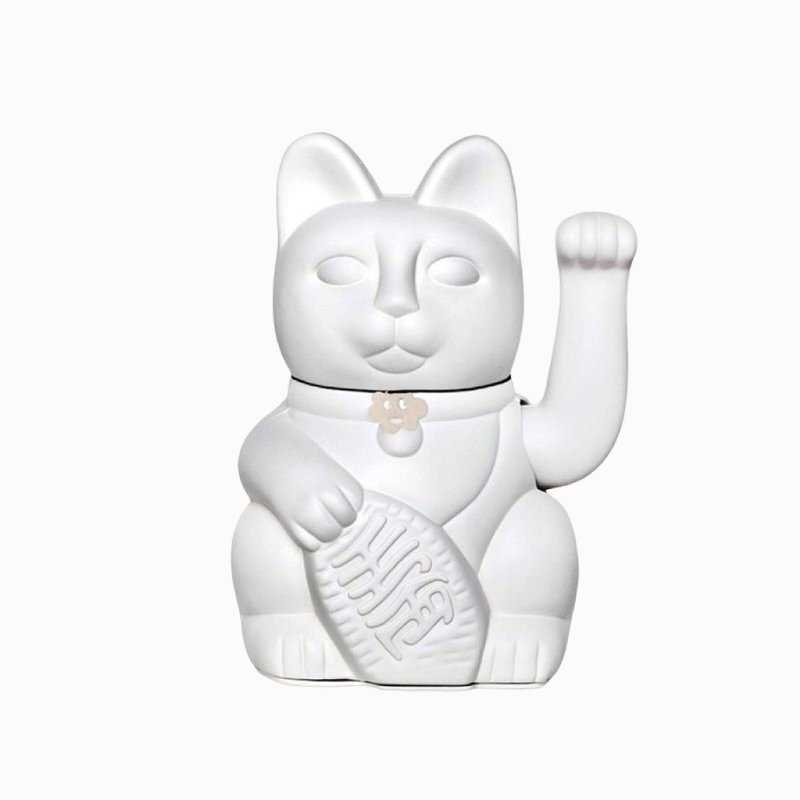 【Diminuto Cielo 招财猫】 Tiny Sky 幸运招财猫 - 白色 18CM - 玩偶/公仔 - 其他材质 白色