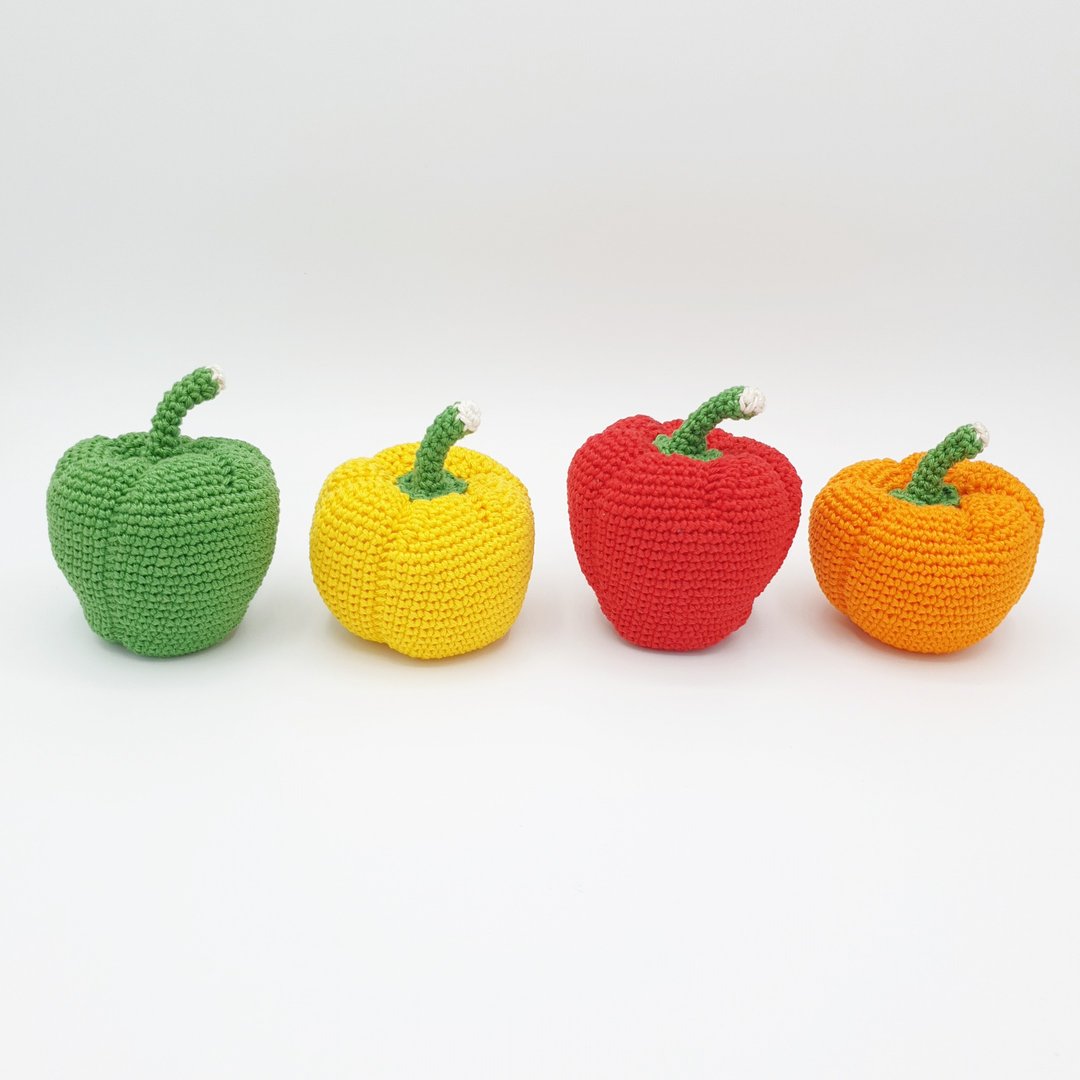 The Perfect Bell Peppers 4 Types | Amigurumi Crochet PATTERN PDF - 手工艺教程/工具书 - 其他材质 