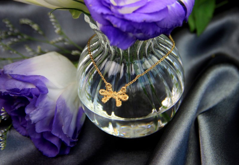 蕾丝宝石系列 / Topaz / 黄玉项链 - 横式 / 银饰 礼物 - 项链 - 其他金属 银色