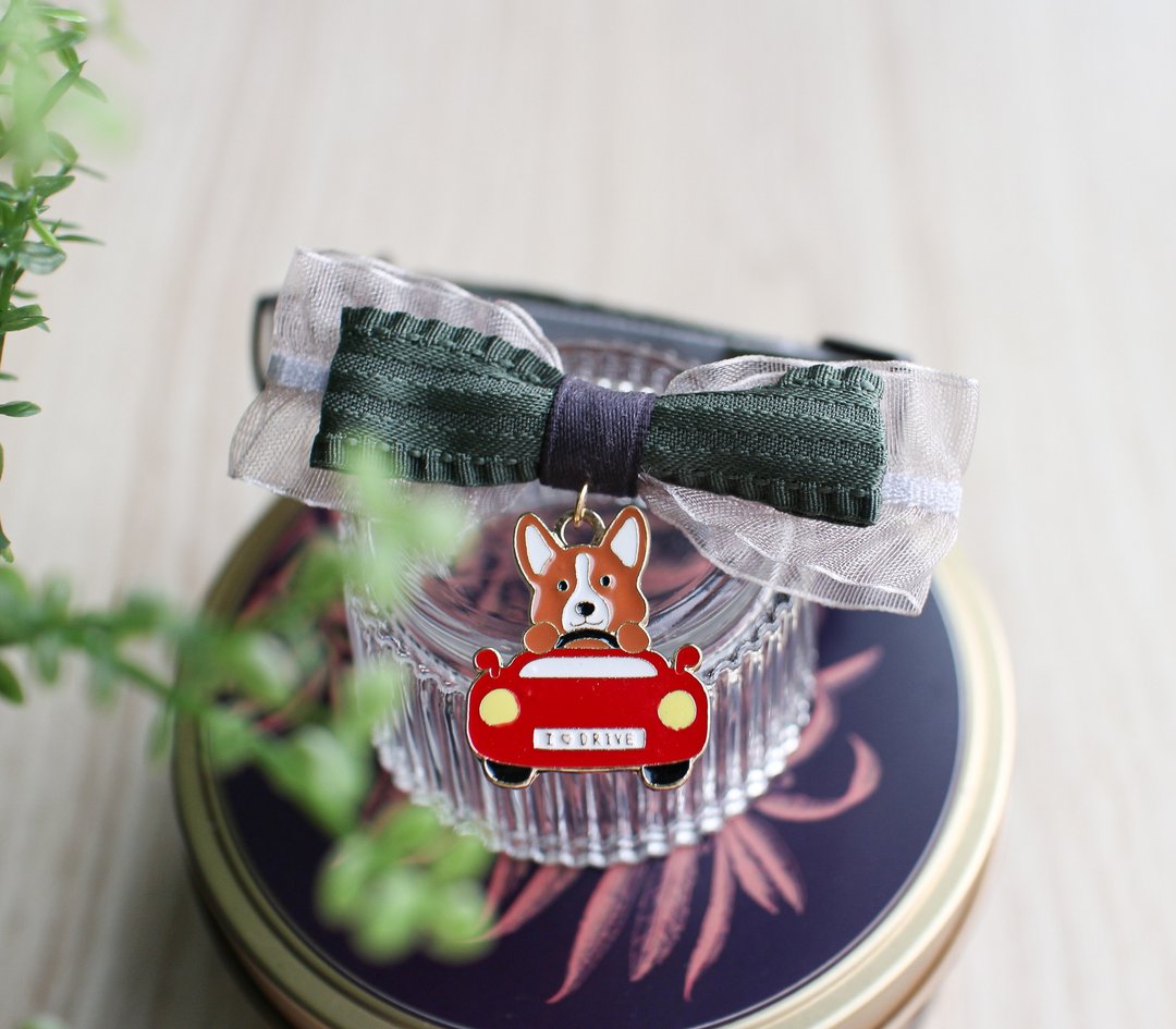 你是我的宝贝-蝴蝶结猫项圈 - 项圈/牵绳 - 棉．麻 