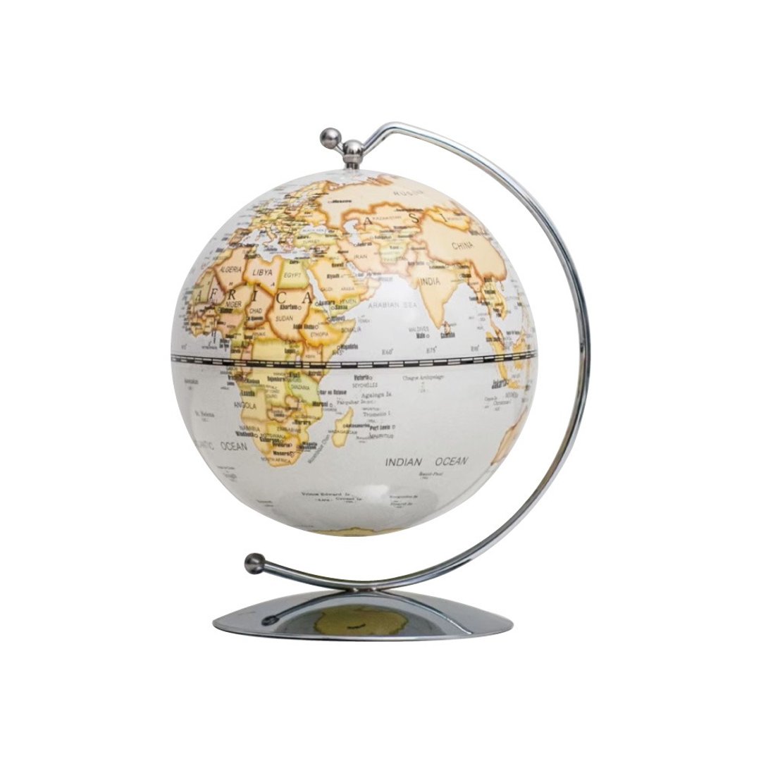 SkyGlobe 3.75寸灰色球体线弧地球仪(英文版) - 其他 - 其他金属 银色