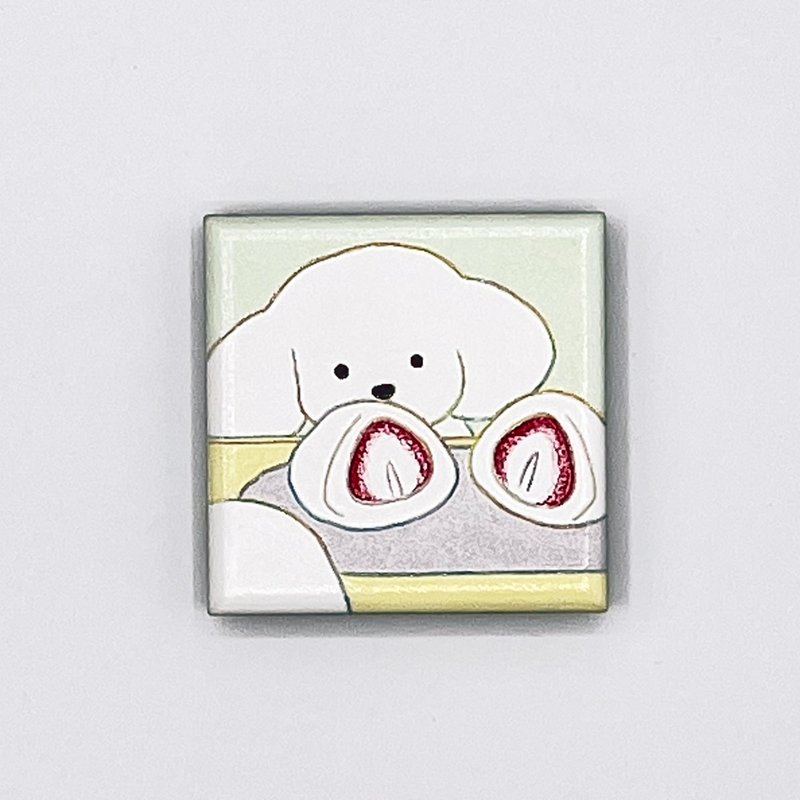 Natsumi Teraoka　草莓大福与小狗磁铁 - 冰箱贴/磁贴 - 其他材质 多色