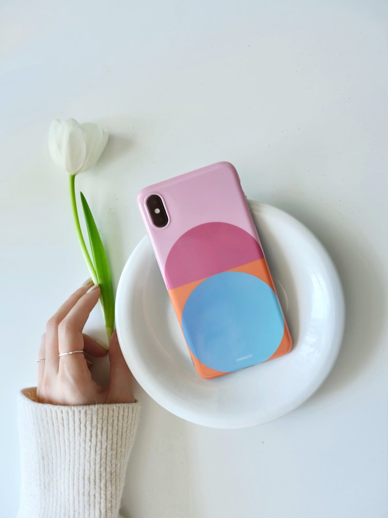 給少女的 春日花花 莫蘭迪色系 iPhone 手机殼 全包光面软壳 - 手机壳/手机套 - 塑料 粉红色