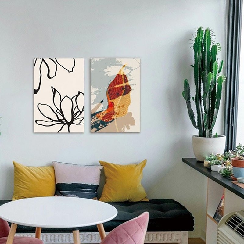 合成板长方形植物无框画 黑线条花卉 落叶 第(4)~(5)款 挂画 装饰 - 海报/装饰画/版画 - 其他材质 多色