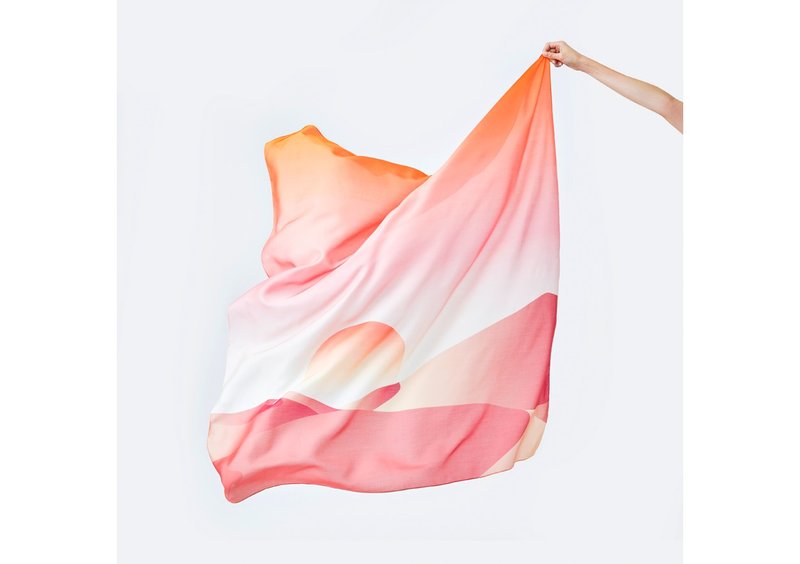 Rust and Stardust - Dune - 丝巾 - 丝．绢 粉红色