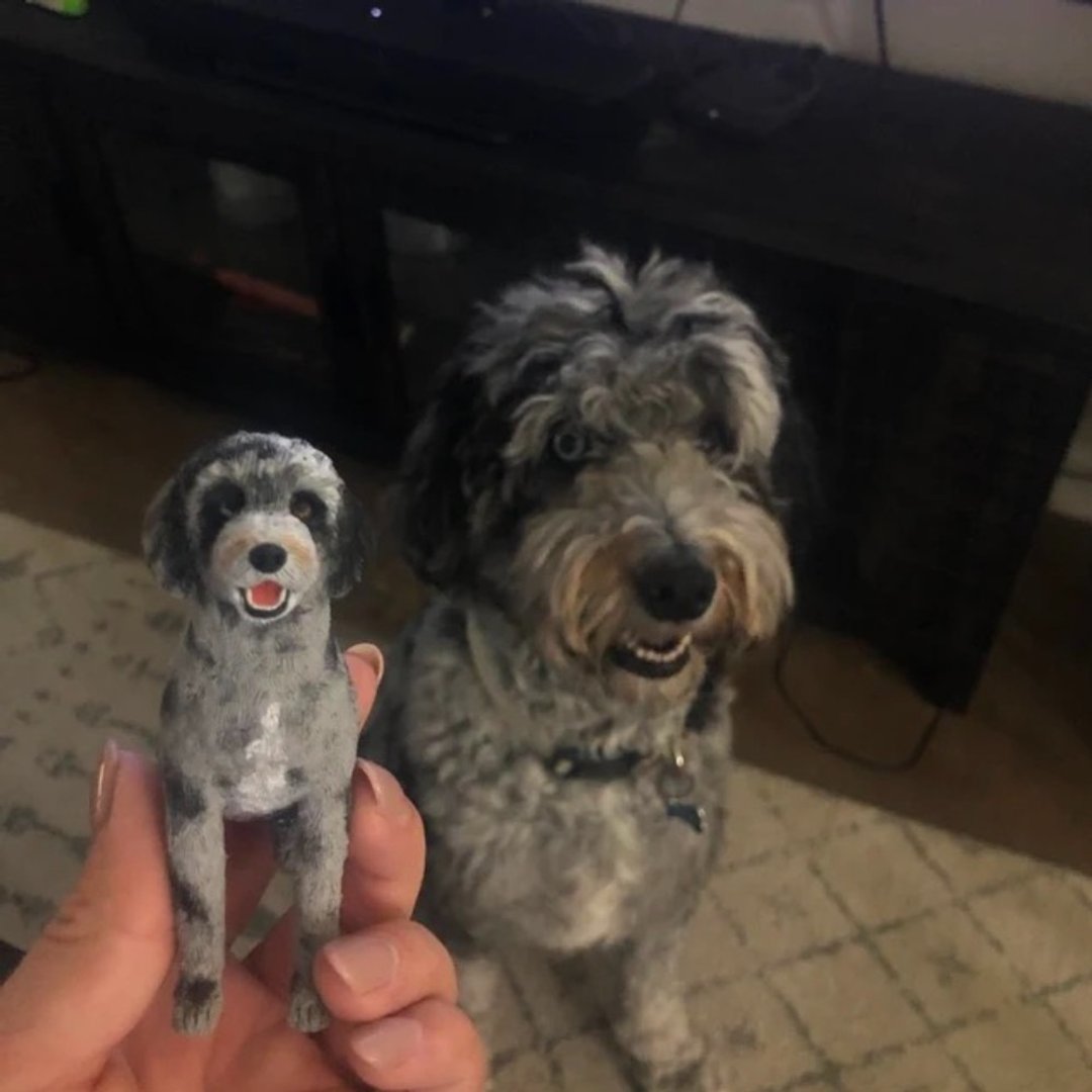 纯手工定制3D宠物艺术娃娃 订制狗狗猫咪毛小孩似颜绘肖像画公仔 - 玩偶/公仔 - 粘土 多色