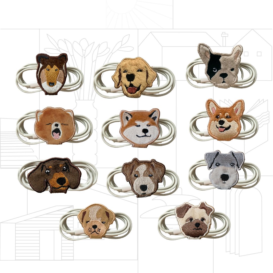 电缆整理器，整理电缆，整理电缆/狗狗，狗狗，柯基犬 - 充电宝/传输线 - 其他材质 咖啡色