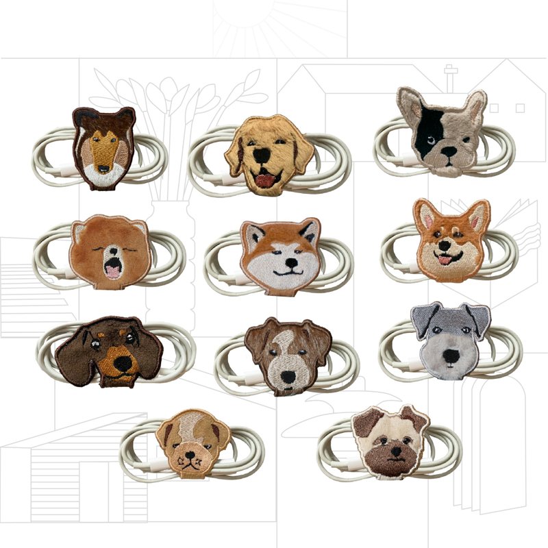 电缆整理器，整理电缆，整理电缆/狗狗，狗狗，柯基犬 - 充电宝/传输线 - 其他材质 咖啡色