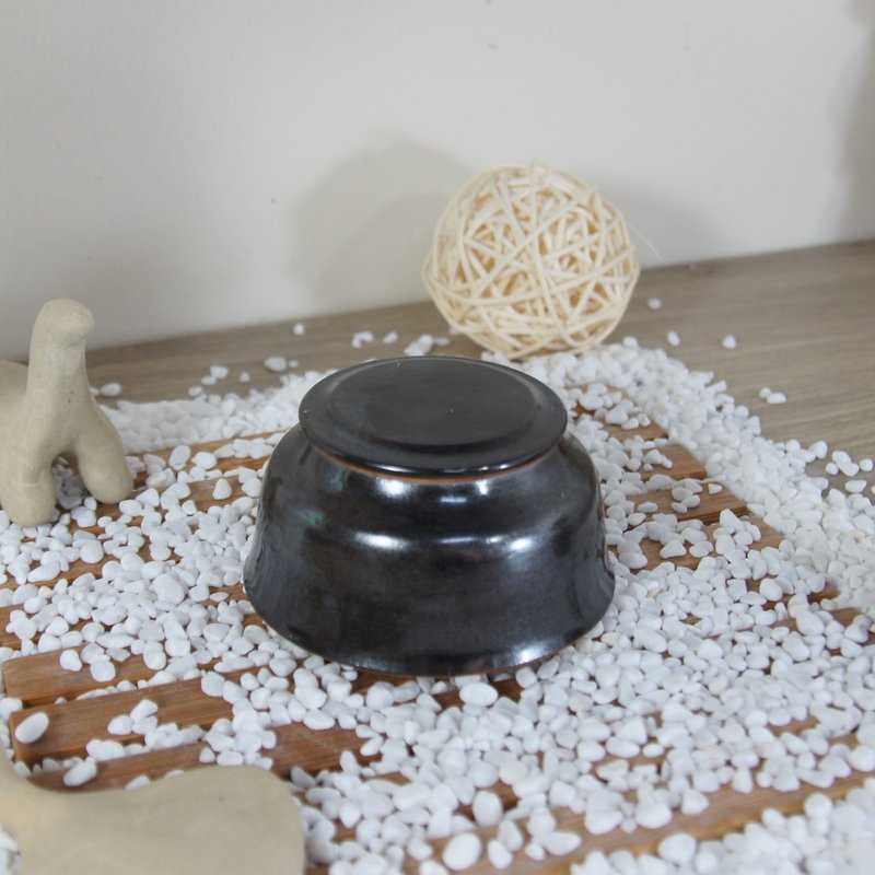 黑茶仓,茶叶罐-容量约100ml - 茶具/茶杯 - 陶 黑色