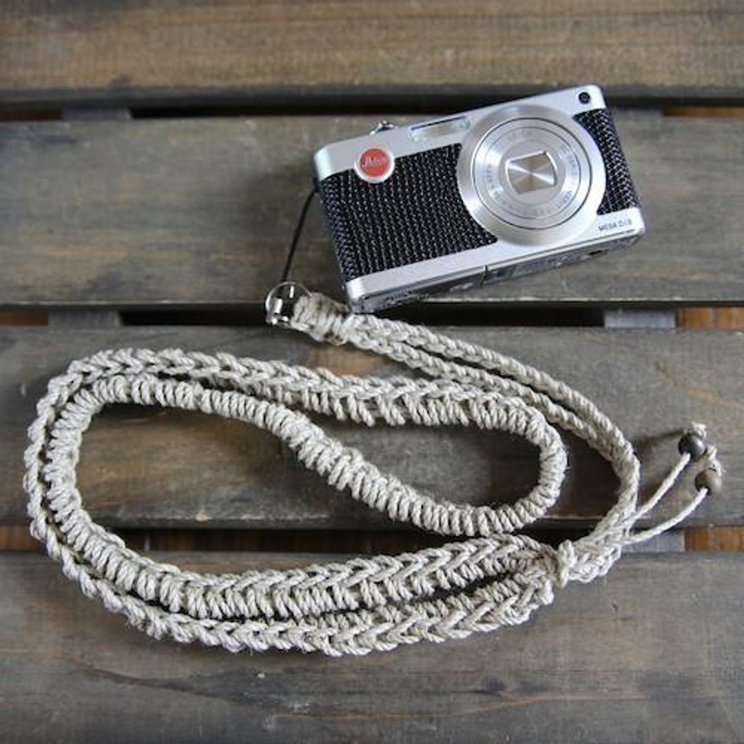 2way linen neck strap - 手机配件 - 棉 卡其色