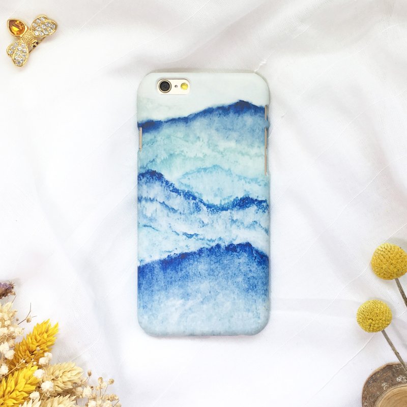 海岸山脉-手机壳 硬壳 iphone samsung sony htc zenfone oppo LG - 手机壳/手机套 - 塑料 蓝色