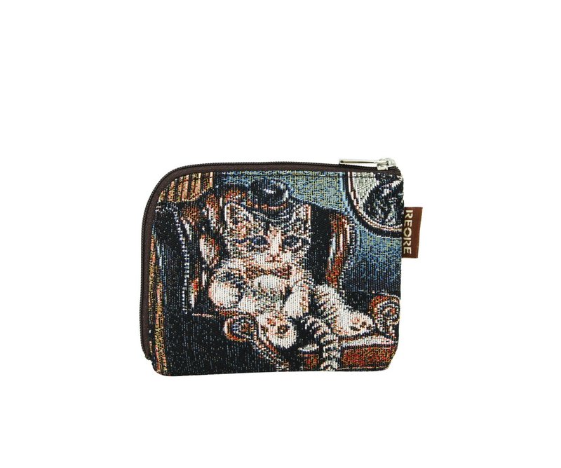 拉链短夹  零钱包 L型 / 防泼水 平织缇花 探险罗杰 经典麦亚 - 零钱包 - 其他材质 