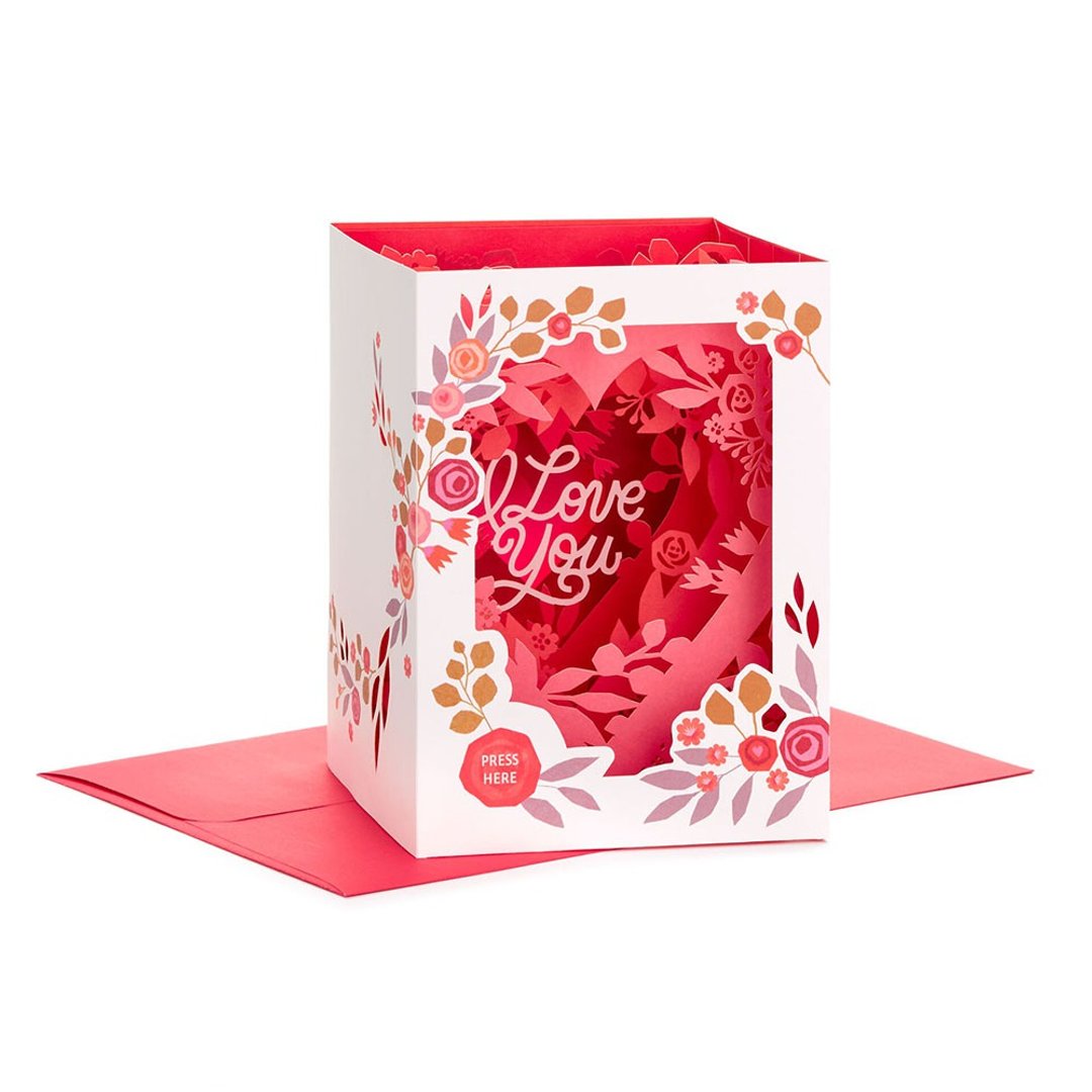 心动的瞬间【Hallmark-Paper Wonder声光立体卡 情人节】 - 卡片/明信片 - 纸 多色