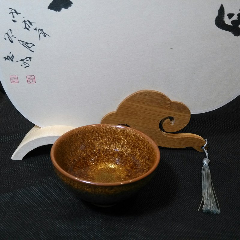 金镶玉小天目对杯礼盒 - 茶具/茶杯 - 陶 金色