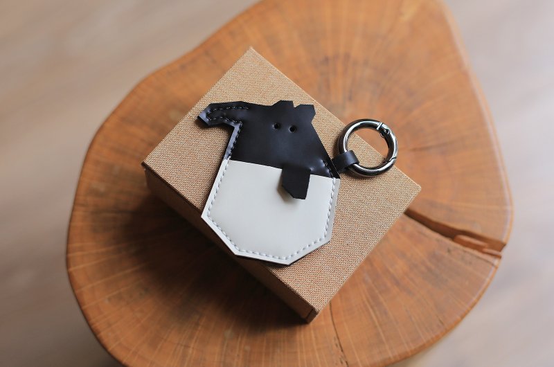 壹染指原创 马来貘 | AirTag苹果定位器 门禁 公交卡 保护套 - 证件套/卡套 - 真皮 