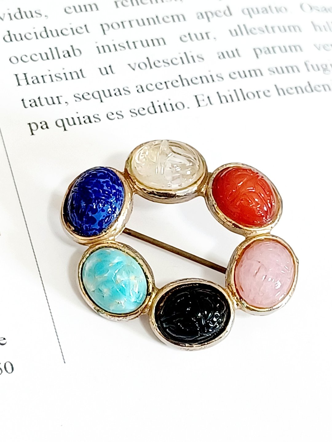 vintage jewelry  复古老件圣甲虫 别针 胸针 - 胸针 - 其他金属 