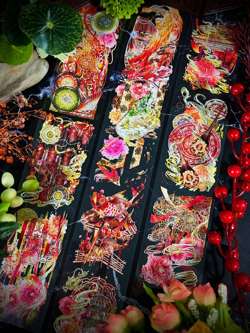 大唐盛音 PET 纸胶带 白墨 贝壳光 10米卷 - 纸胶带 - 塑料 多色