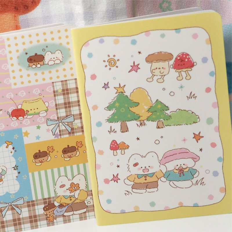 小狗巴士VOL.9 可爱A6空白手帐本盖章本 - 笔记本/手帐 - 纸 多色