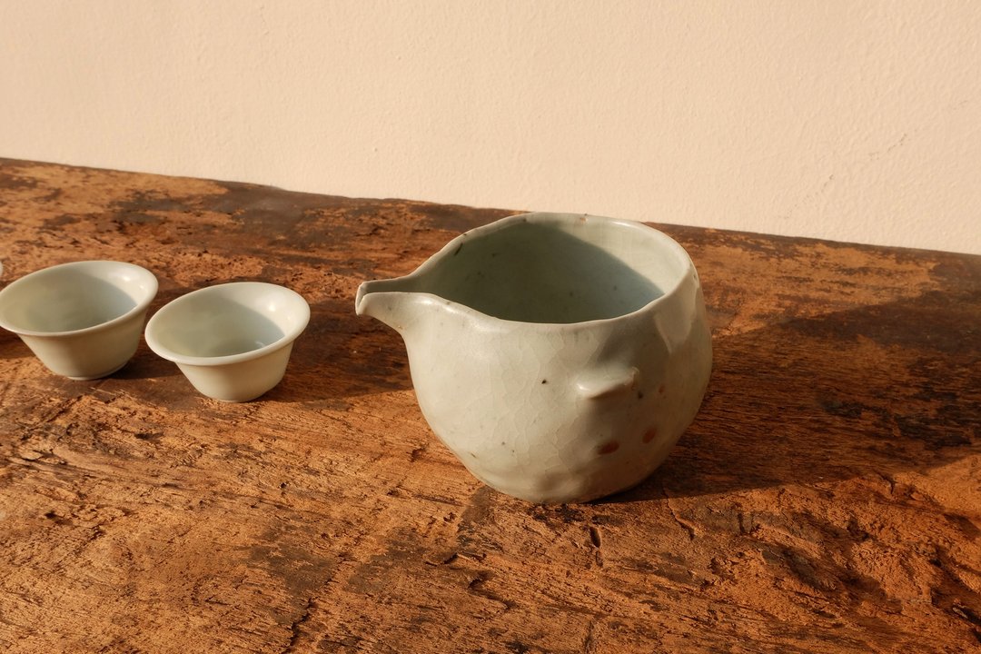 手捏圆肚茶海 - 茶具/茶杯 - 陶 白色