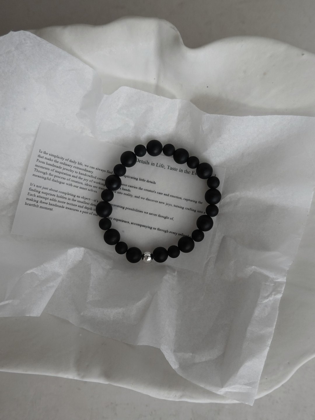 Zhu.handcrafted__Silent Guard__纯银/黑玛瑙 - 手链/手环 - 纯银 