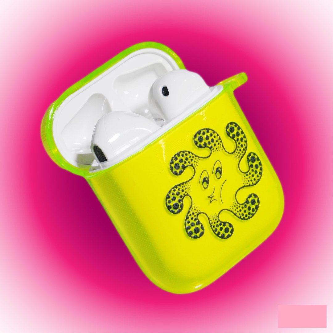 airpods1/2/3/pro螢光耳機套軟殼 - 耳机收纳 - 塑料 多色