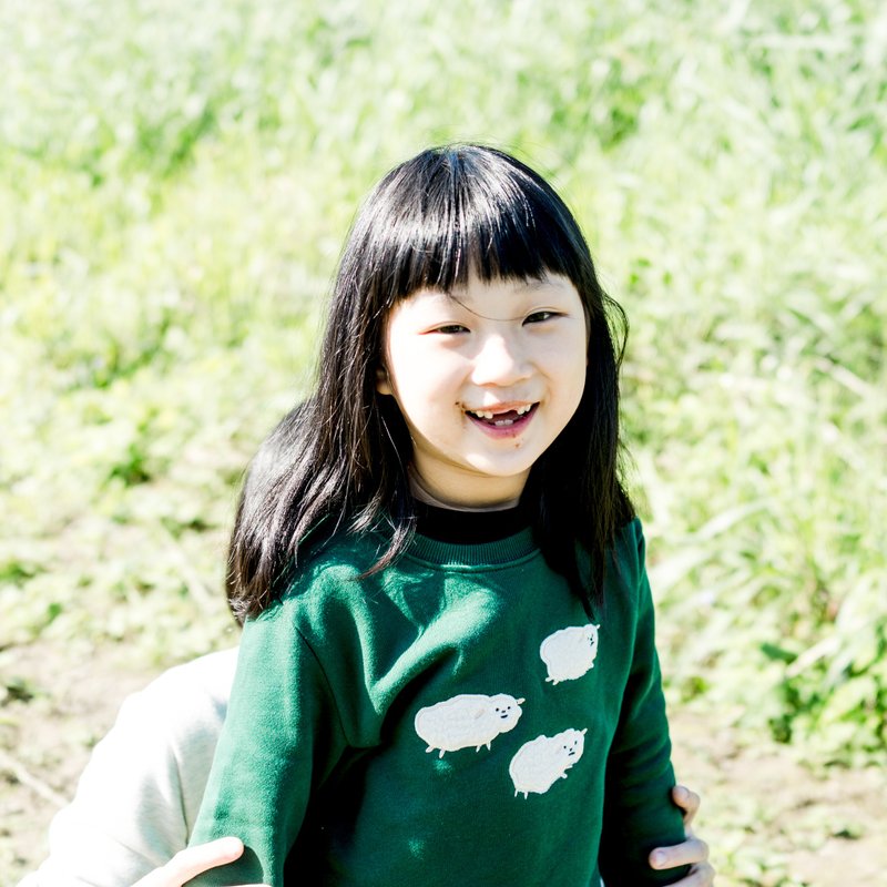 【HotSummer】放羊的孩子 /  童装 - 纯棉长袖上衣 - 童装上衣 - 棉．麻 绿色