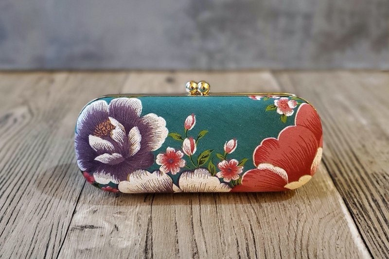 台湾 客家花布 眼镜盒 口金盒 笔盒 口金眼镜盒 台湾布 - 眼镜盒/眼镜布 - 棉．麻 