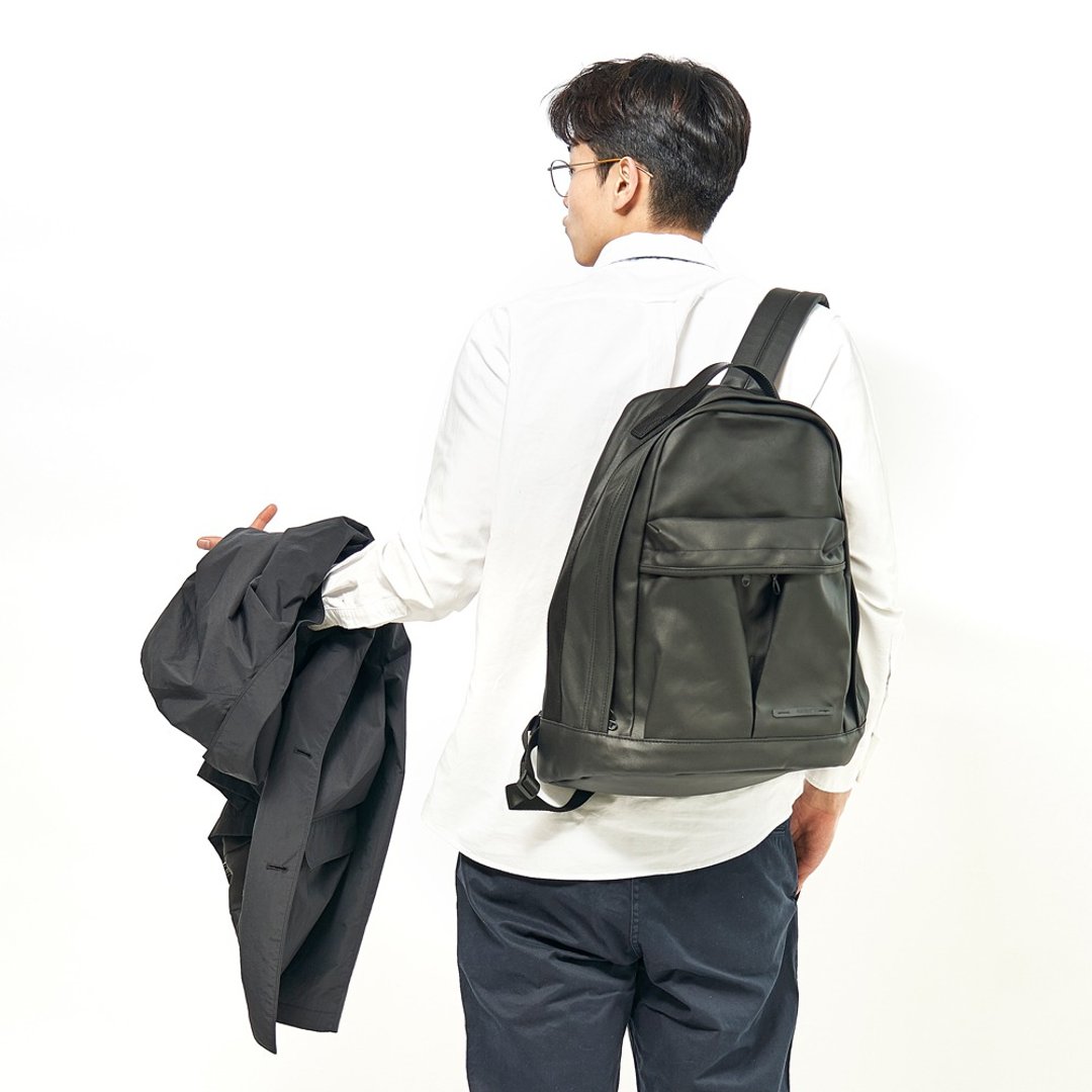 RAWROW-极黑系列-15寸两用经典后背包(手提/后背)-RBP421BK - 后背包/双肩包 - 棉 黑色