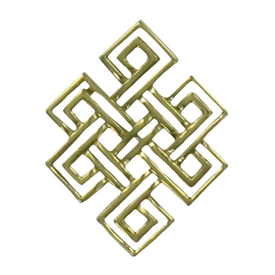 法国罗浮宫金属绳结别针 - 胸针 - 其他金属 金色