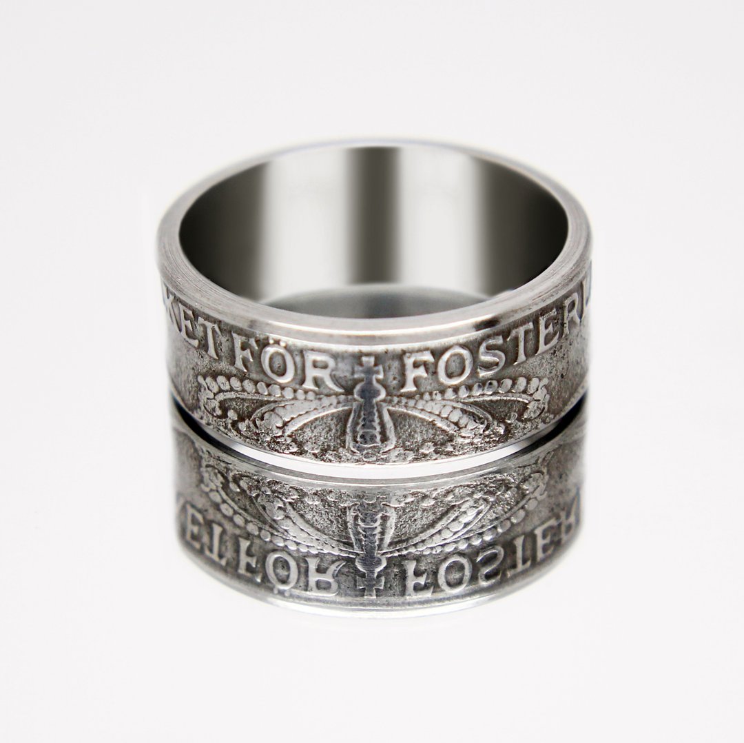 Sweden Coin Ring 5 ore 1908-1950 coin rings for men coin rings for women - 戒指 - 其他金属 
