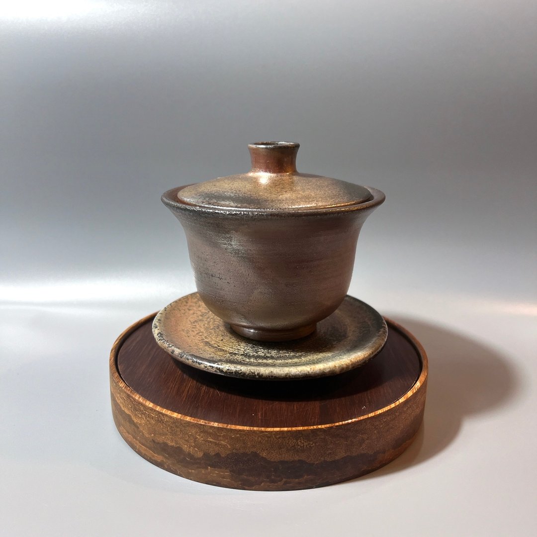 柴烧古铜金盖杯 / 三才杯  / 小平凡手作 - 茶具/茶杯 - 陶 