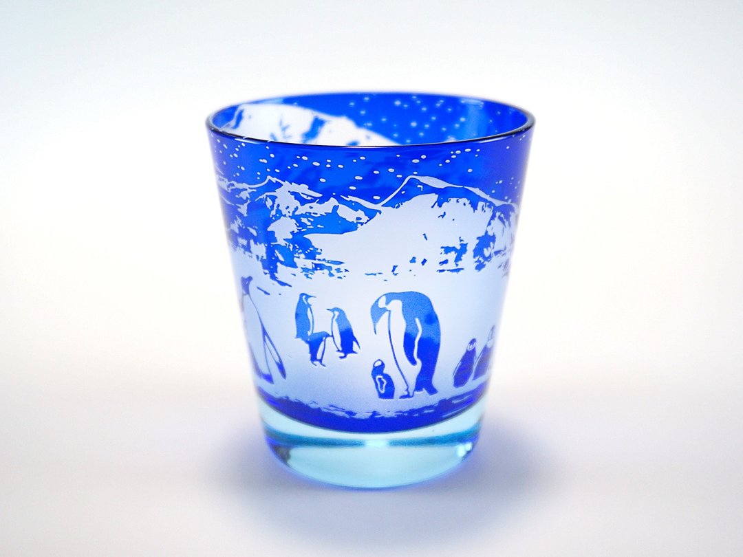 企鹅玻璃杯【Tan Gunjo】 - 玻璃杯 - 玻璃 蓝色