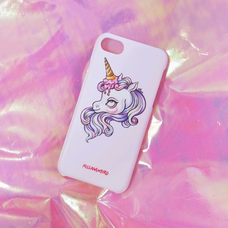 ***清货现货款*** 暗黑甜美风插画 冰淇淋独角兽 Iphone手机壳 - 手机壳/手机套 - 塑料 多色