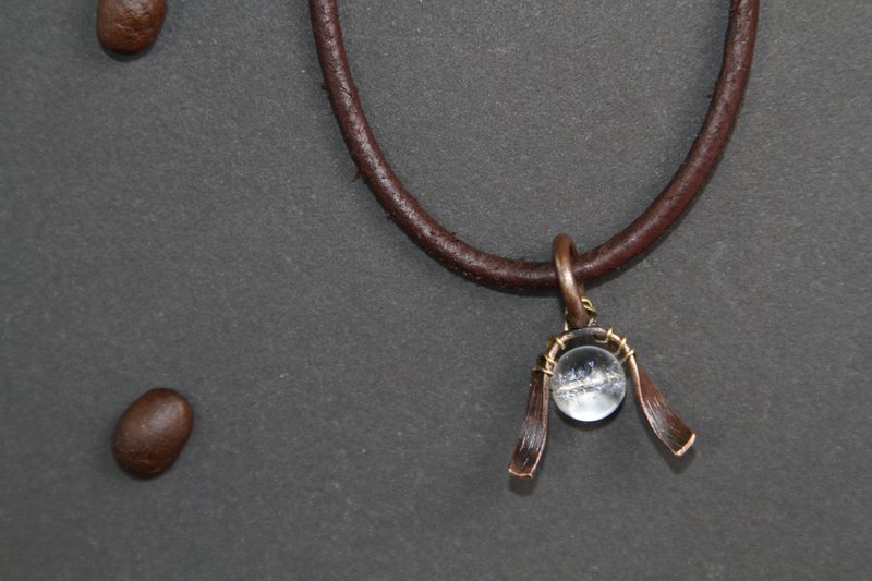 【水晶系列】喜马拉雅水晶坠饰 _ 艳后冠 (烧、琉染色、有定色漆) - 项链 - 宝石 白色