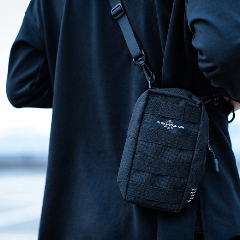 快拆 战术腰包 斜跨包 休闲 机能风 斜背 单肩包 - 侧背包/斜挎包 - 其他材质 黑色