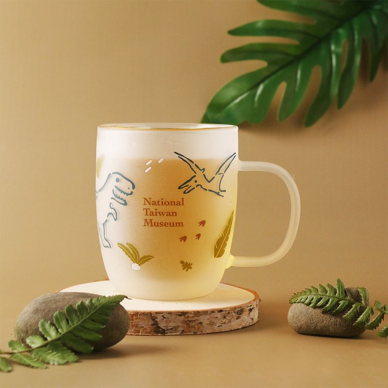 好玻GOODGLAS x 国立台湾博物馆-史前古生物喷砂双层玻璃杯 - 玻璃杯 - 玻璃 透明