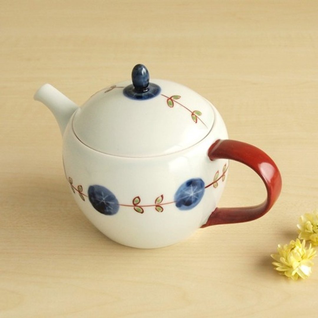 锦丸纹章环连接锅 - 茶具/茶杯 - 陶 