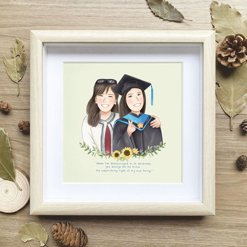 加购商品|北欧质感正方形相框|含输出插画 - 画框/相框 - 纸 