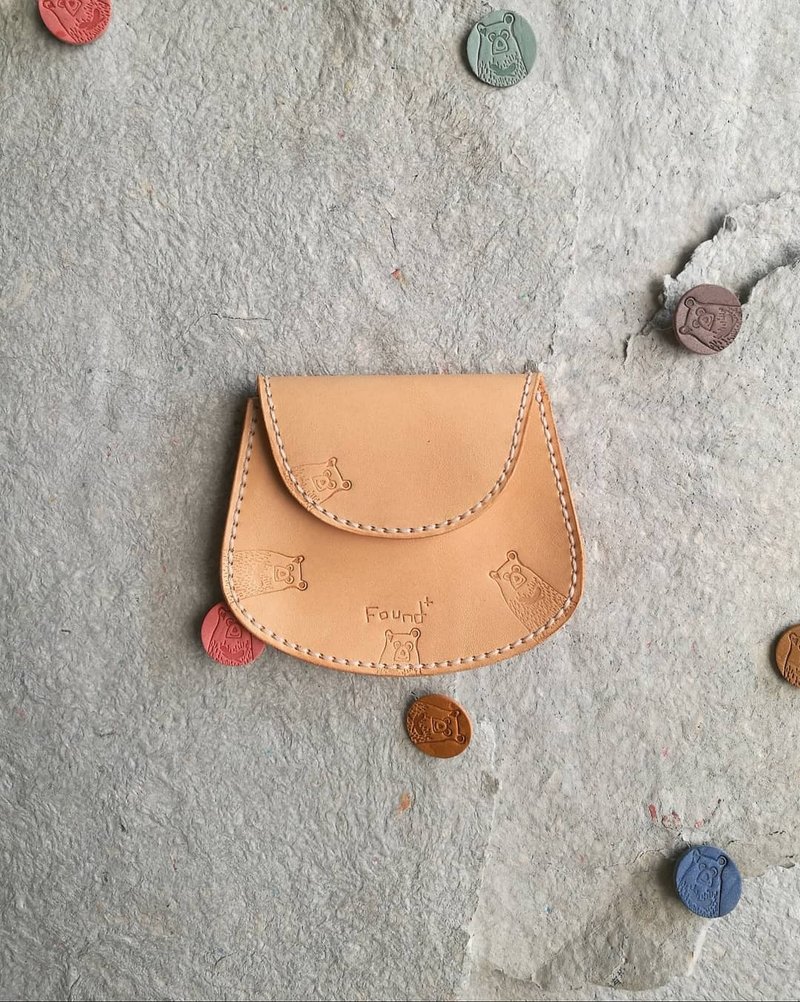 来捉我呀熊熊 纯手缝小包 - 零钱包 - 真皮 