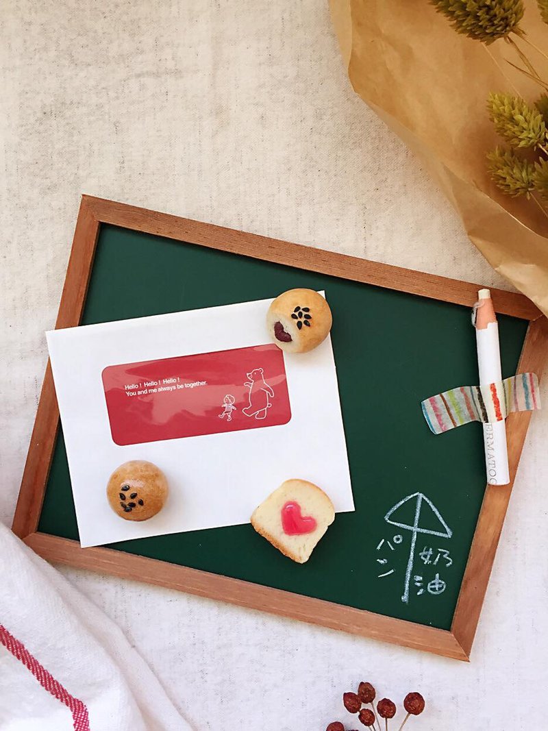 告白面包留言板 /心型草莓果酱吐司 / - 冰箱贴/磁贴 - 新鲜食材 红色