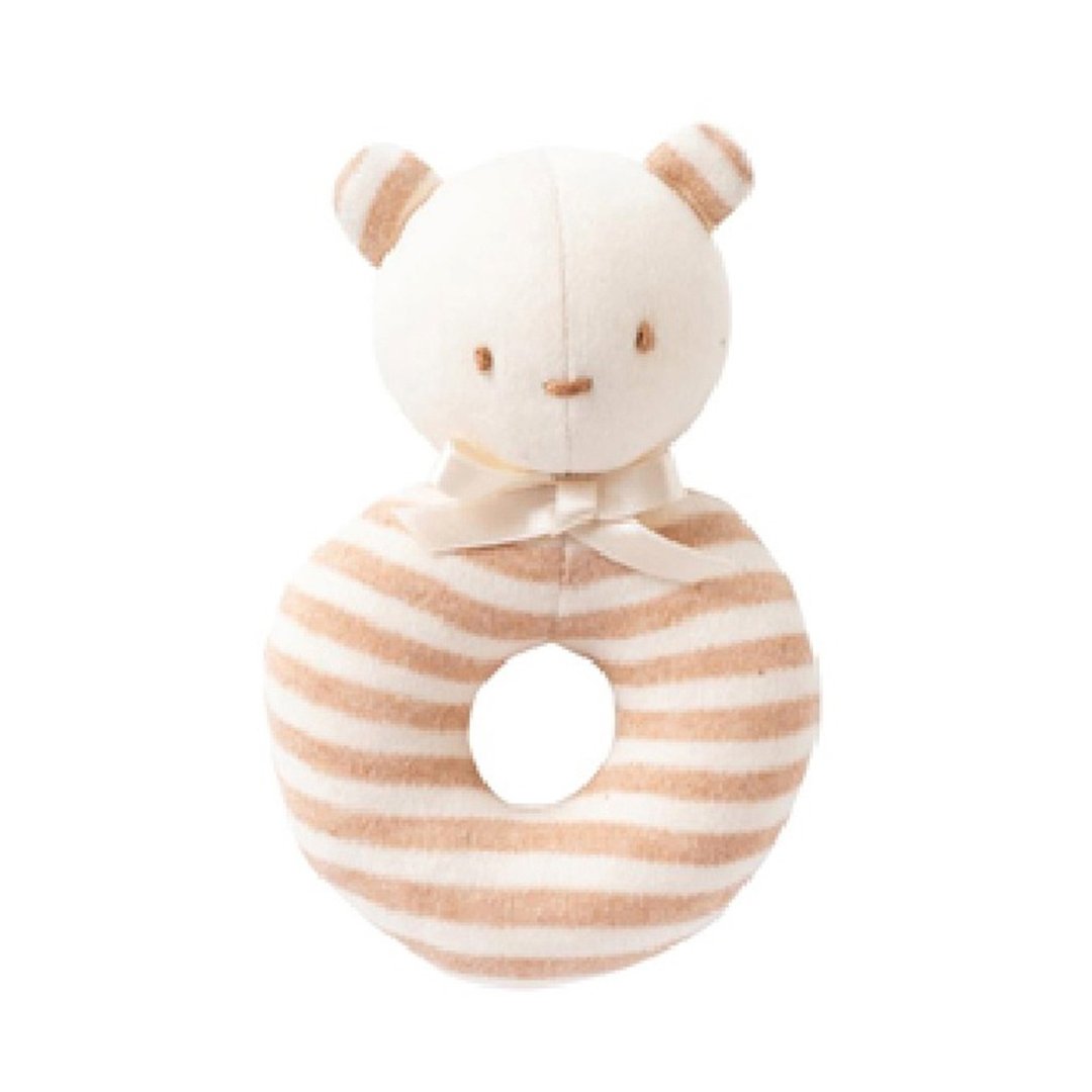 【日本OP mini】有机棉婴儿手摇铃/玩偶 小熊 - 玩具/玩偶 - 棉 