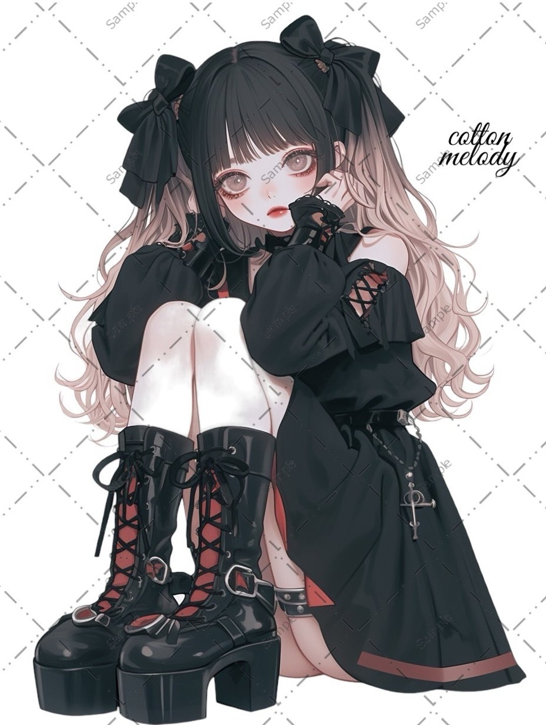 original sticker no.1143 人物贴纸 原创贴纸 人物贴纸 女孩贴纸 原创人物贴纸 - 贴纸 - 纸 