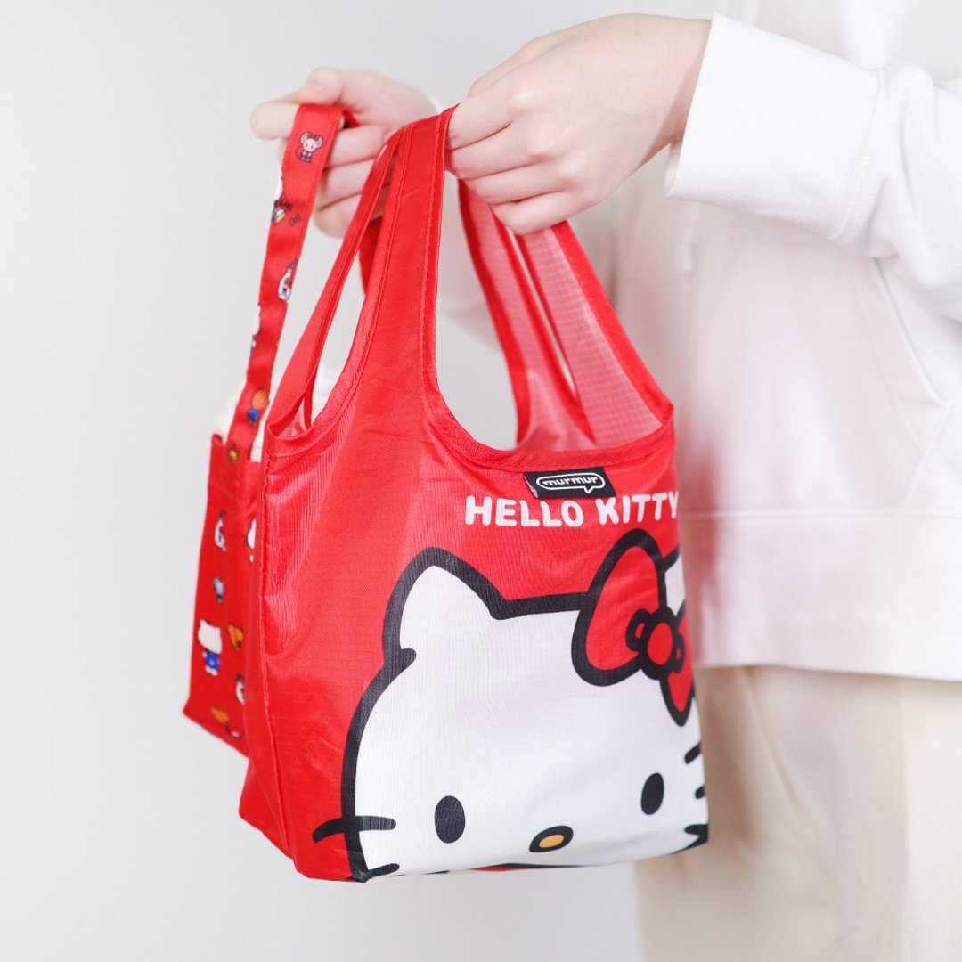 murmur餐餐袋|hello kitty 经典红|3way小提袋推荐 - 手提包/手提袋 - 聚酯纤维 红色
