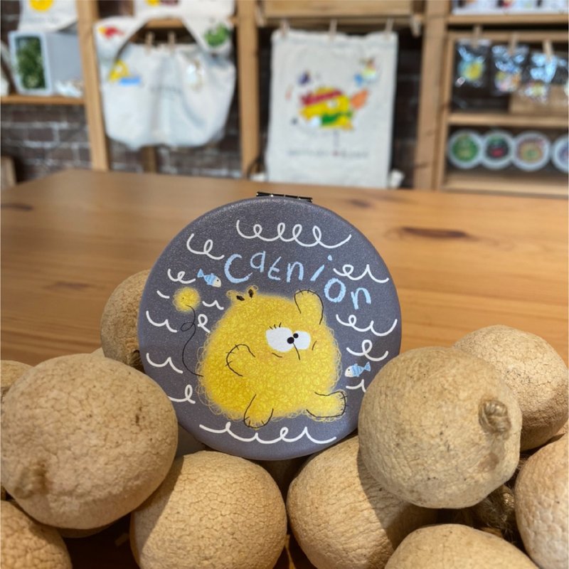 【小圆镜/随身镜/双面镜】浪花鱼鱼 - 彩妆刷具/镜子/梳子 - 人造皮革 