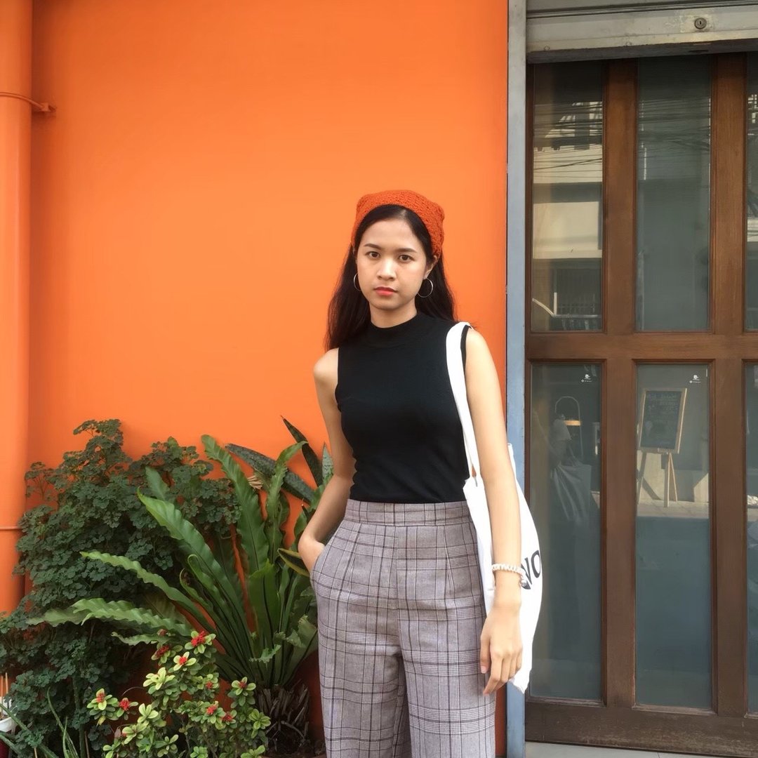Kerchief crochet - 发饰 - 聚酯纤维 橘色