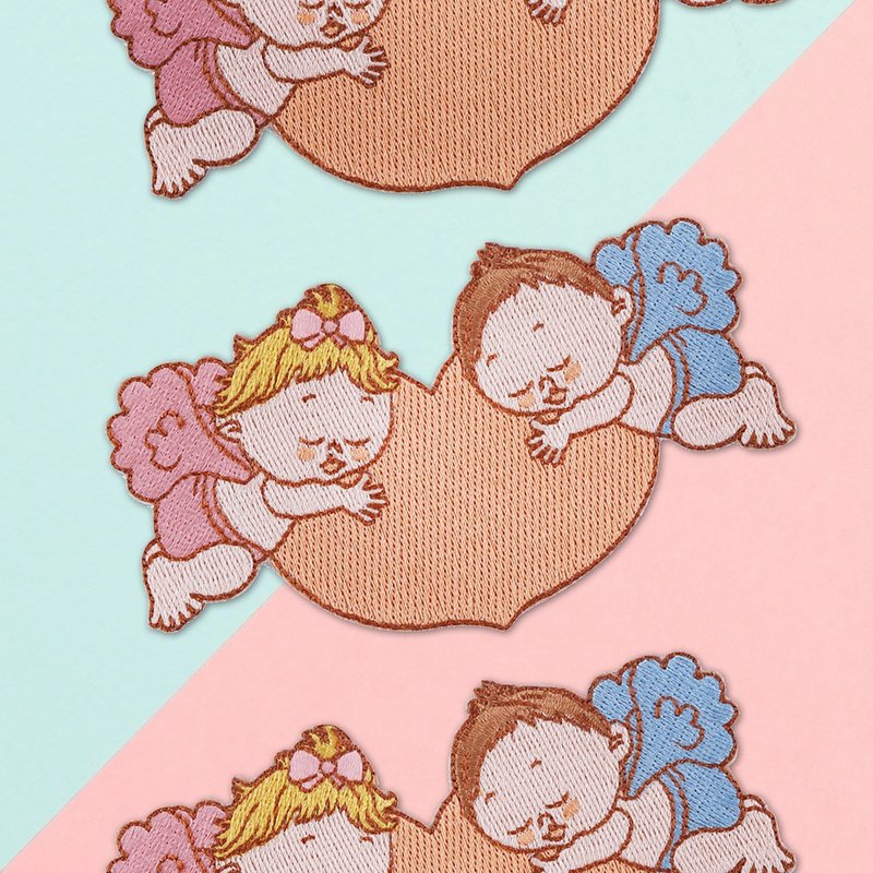 【刺绣布贴】情人小天使 Lover angel - 贴纸 - 绣线 