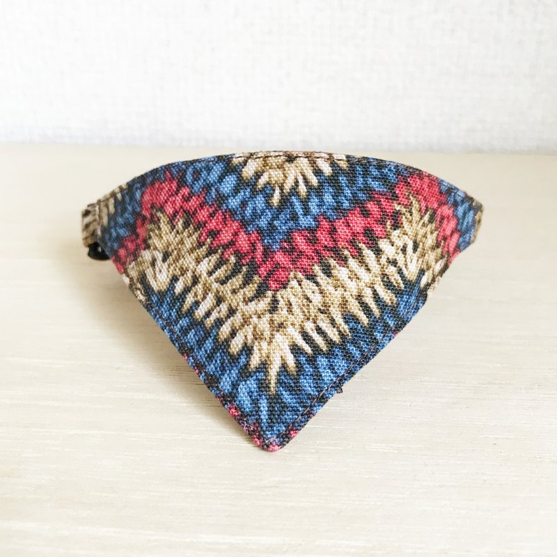 Jute Braided Pattern Cat Bandana Collar Safety Buckle Safety Collar - 项圈/牵绳 - 棉．麻 橘色