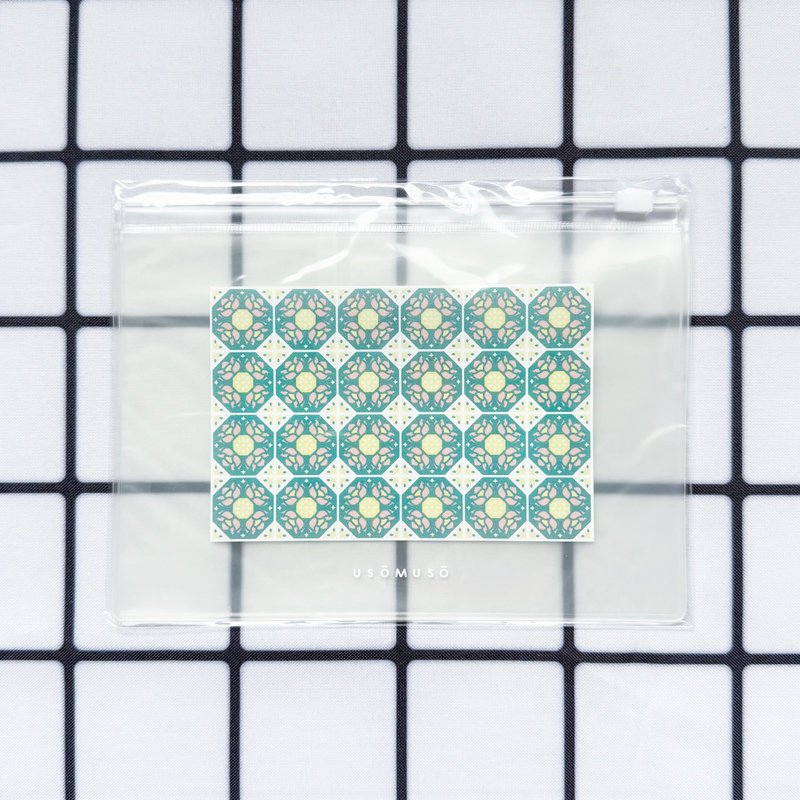 PVC 透明化妆包 莲花 - 化妆包/杂物包 - 塑料 蓝色